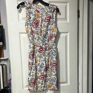 LOFT Pink and Green Sleeveless Sundress